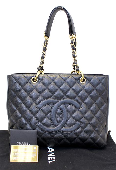 chanel tote black caviar